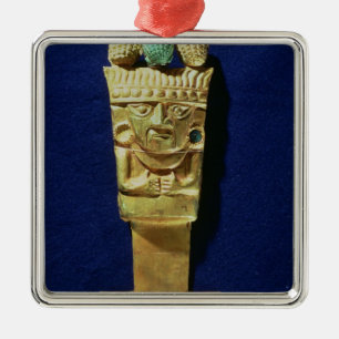 Tumi or ceremonial knife in the shape of metal ornament