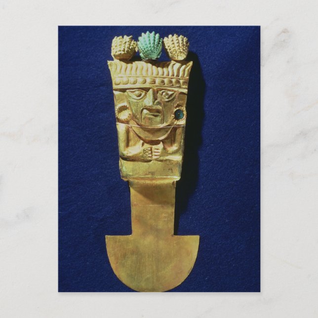 Tumi or ceremonial knife in the shape of postcard (Front)