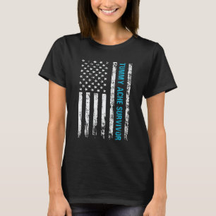 TUMMY ACHE SURVIVOR FLAG  IBS T-Shirt