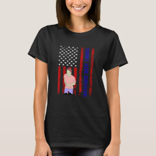 Tummy Ache Survivor Flag Us Retro Vintage T-Shirt