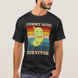 Tummy Ache Survivor Stomachache IBS  Men Woman Ret T-Shirt
