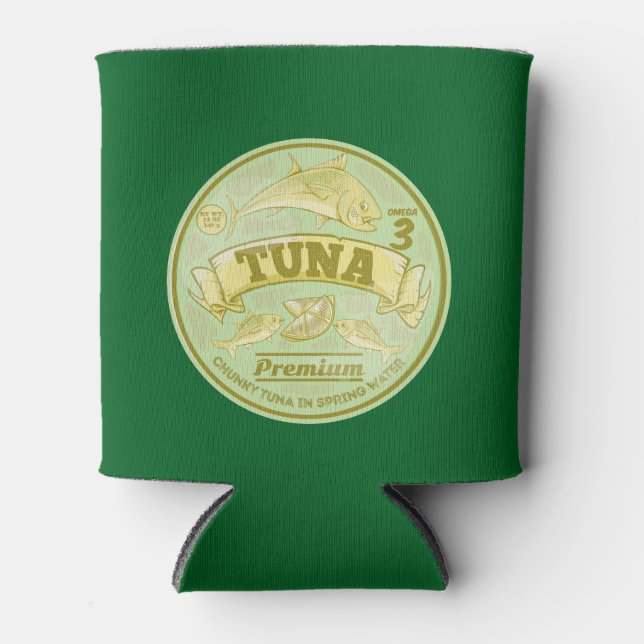 Tuna can pop art tinned fish can cooler (Front)