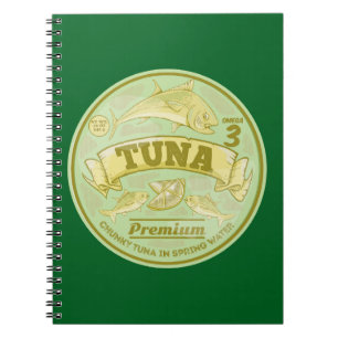 Tuna can pop art tinned fish notebook