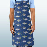 Tuna Fish Apron<br><div class="desc">Fun pattern of Tuna fish with a cheeky smile, perfect for those who like fish, food and fishing. Original art by Nic Squirrell. Perfect for a Dad, Grandad, fishing friend or family member.</div>