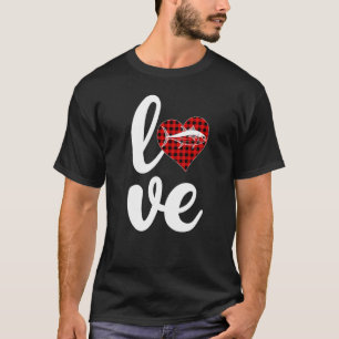 Tuna Fish Buffalo Plaid Love Tuna Valentine S Day T-Shirt
