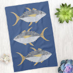 Tuna Fish Kitchen Towel<br><div class="desc">Fun Tuna fish with a cheeky smile, perfect for your boat or beach house. Original art by Nic Squirrell.</div>