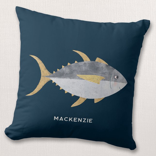 Tuna Fish Personalized Throw Pillow (Creator Uploaded)