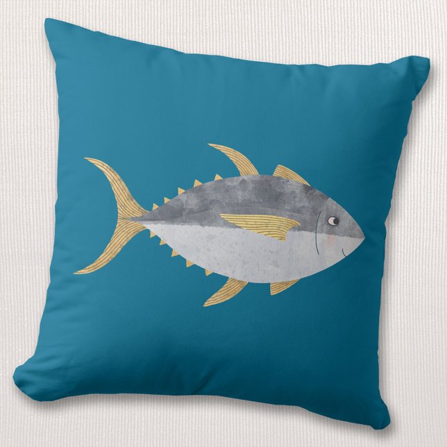 Tuna Fish Throw Pillow (Creator Uploaded)