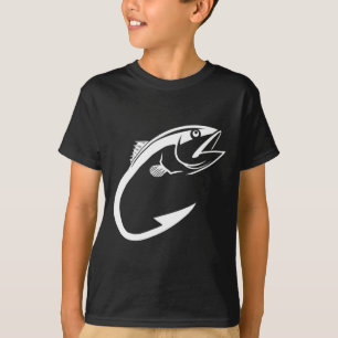 Tuna Hook Minimal Fisher Man Fishing Lover  T-Shirt
