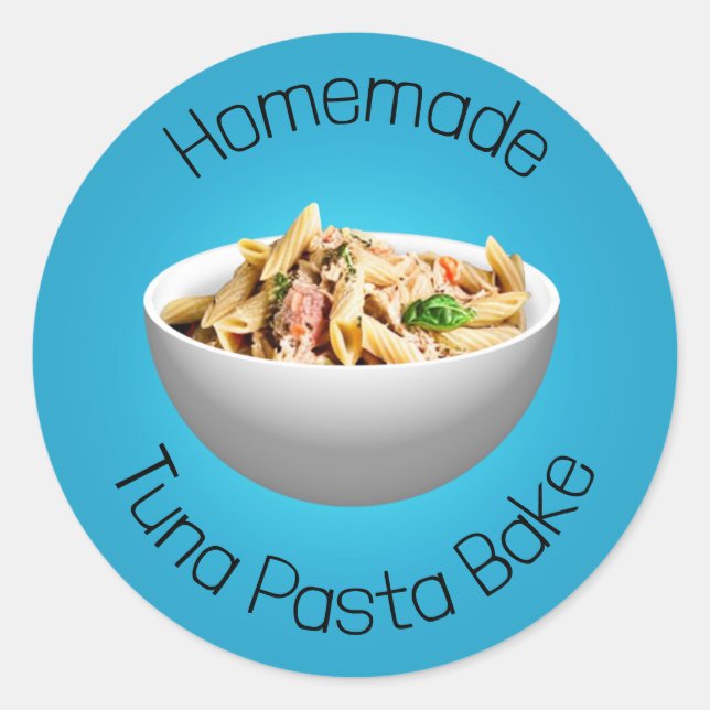 Tuna pasta bake Classic Round Sticker (Front)