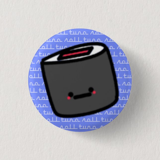 Tuna Roll Sushi 1 Inch Round Button (Front)