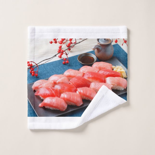 Tuna Symphony - Sushi Art Towel (Wash Cloth)