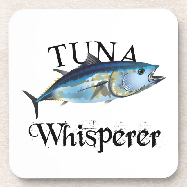 Tuna Whisperer Light Coloured Coaster (Front)