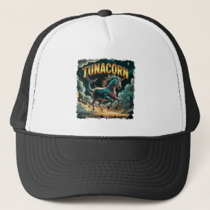 Tunacorn Illustration – Tuna Unicorn Funny Animal Trucker Hat
