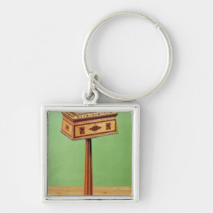 Tunbridge-ware tea poy keychain