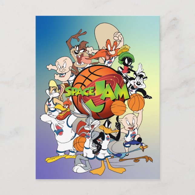 TUNE SQUAD™ Group SPACE JAM™ Logo Invitation Postcard (Front)