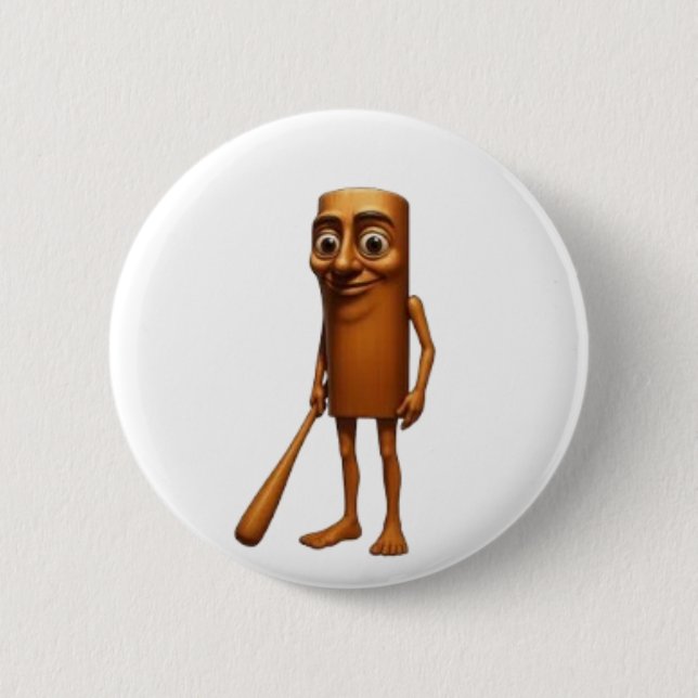 Tung Tung Tung Sahur 2 Inch Round Button (Front)