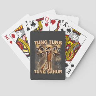 Tung tung tung sahur Brainrot Meme Playing Cards
