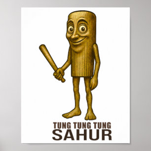 Tung Tung Tung Sahur - Funny Italian Brainrot Kids Poster