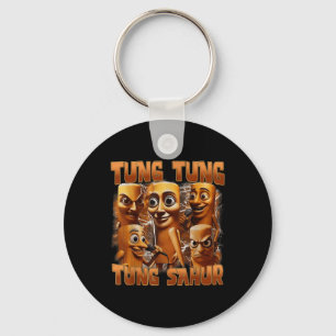 Tung Tung Tung Sahur Funny Italian Brainrot Meme B Keychain