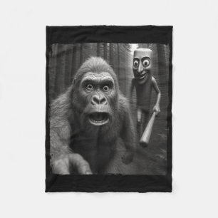 Tung Tung Tung Sahur Italian Brainrot Meme Bigfoot Fleece Blanket