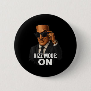 Tung Tung Tung Sahur Rizz Mode On Italian Brainrot 2 Inch Round Button
