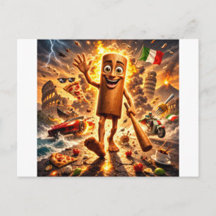 tung tung tung Wooden Meme Character2 Postcard