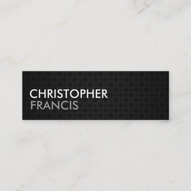 Tungsten metal two tone mini cards (Front)