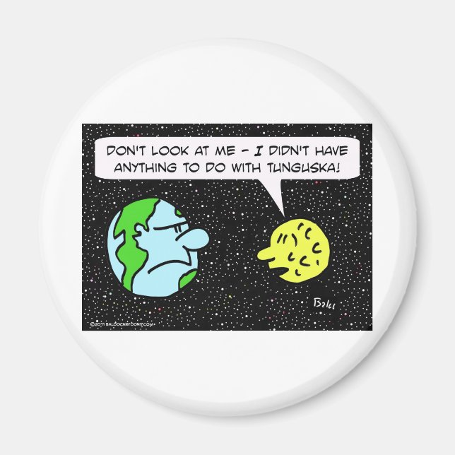 tunguska meteorite earth moon magnet (Front)