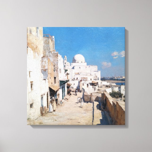 Tunis 1905 – Impressionist Travel Art from Tunisia Canvas Print (Front)