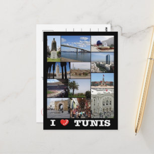 Tunis - I Love - Tunisia - Postcard