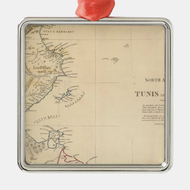 Tunis, Tripoli Metal Ornament (Front)