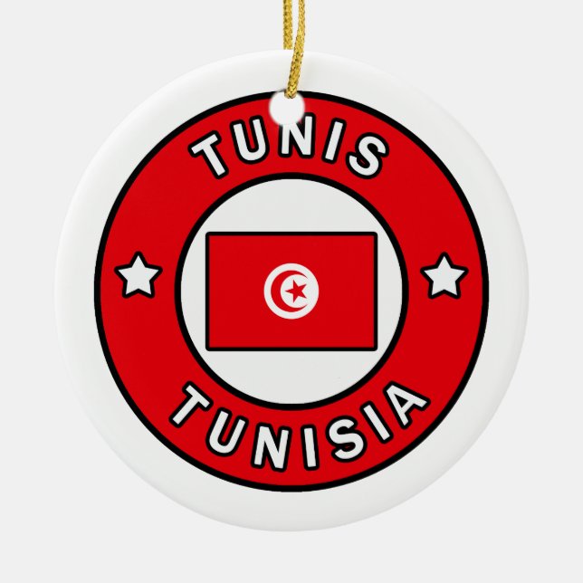Tunis Tunisia Ceramic Ornament (Front)