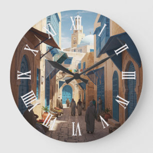 Tunis Tunisia Travel Medina Large Clock