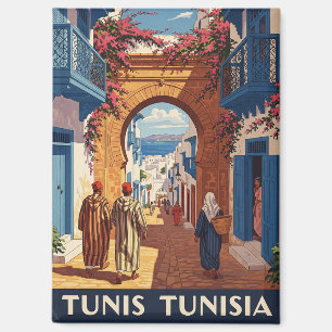 Tunis Tunisia Travel Medina Postcard Magnet