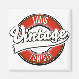 Tunis Tunisia vintage style logo Magnet