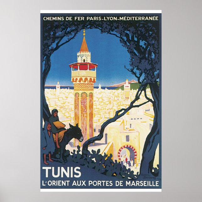 Tunis Vintage Travel Poster (Front)