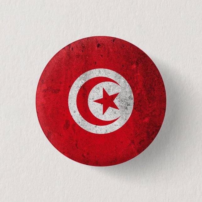 Tunisia 1 Inch Round Button (Front)