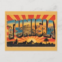 Tunisia Amphitheatre Dunes Coast Vintage Travel