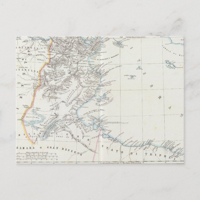 Tunisia and Lybia Postcard (Front)