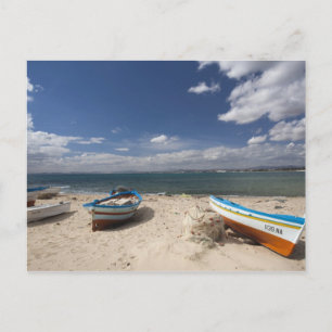 Tunisia, Cap Bon, Hammamet, fishing boats on Postcard