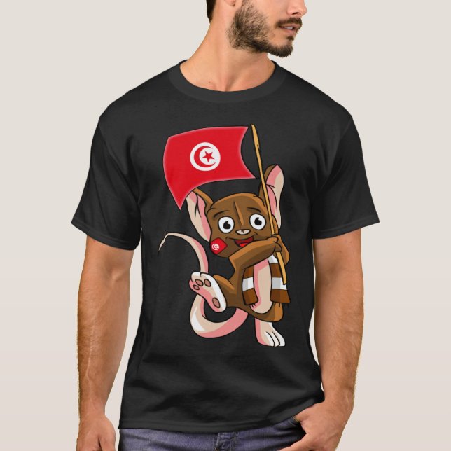 Tunisia Fan Mouse T-Shirt (Front)