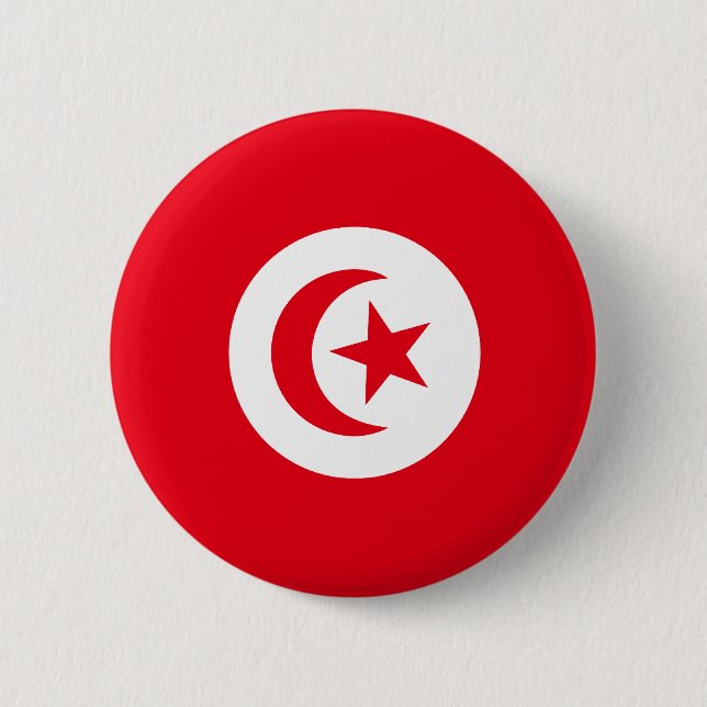 Tunisia Flag 2 Inch Round Button (Front)