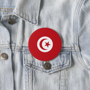Tunisia flag 3 inch round button