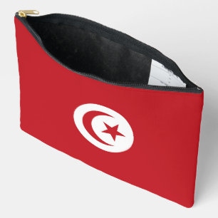 Tunisia flag accessory pouch