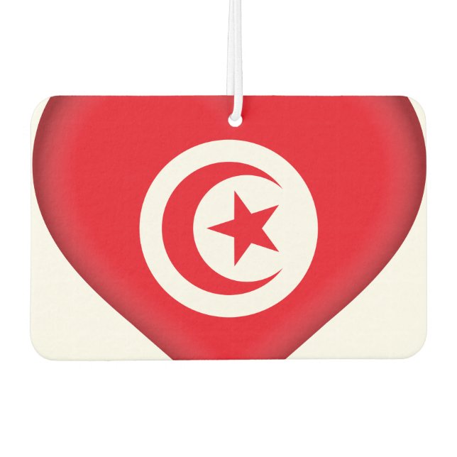 Tunisia Flag Air Freshener (Front)