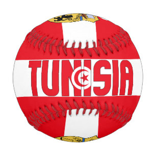 Tunisia Flag and Coat of Arms Patriotic Baseball