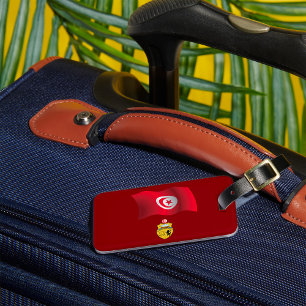 Tunisia Flag and Coat of Arms Patriotic Tunisian  Luggage Tag