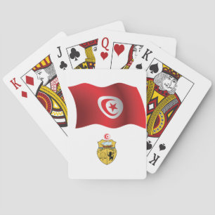Tunisia Flag and Coat of Arms Patriotic Tunisian Playing Cards