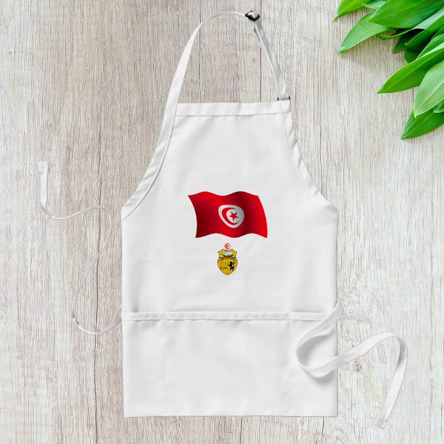 Tunisia Flag and Coat of Arms Patriotic Tunisian  Standard Apron (Creator Uploaded)